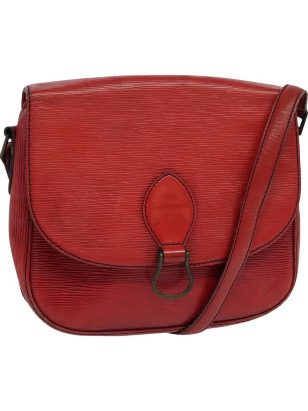LOUIS VUITTON Epi Saint Cloud GM Shoulder Bag Red M52197